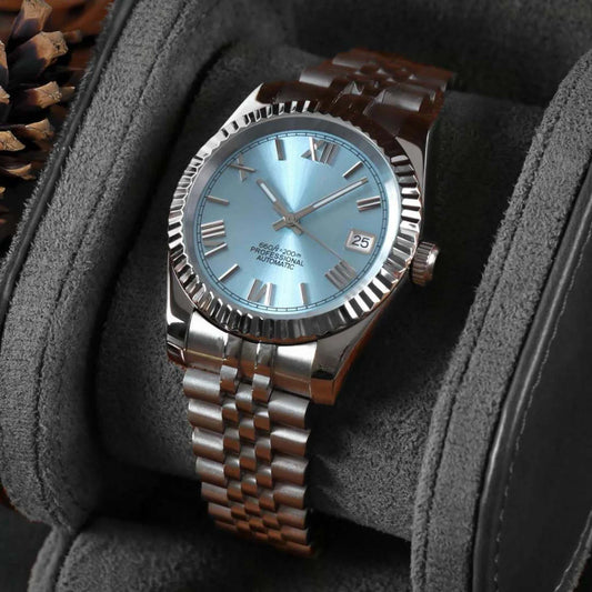 Datejust Acier - Cadran Bleu Turquoise Index Romains