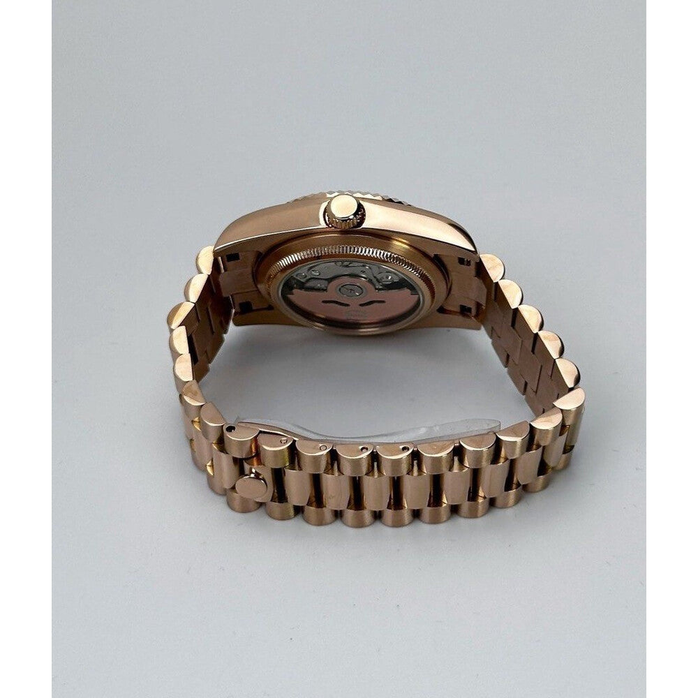 Seiko Mod Day-Date Or Rose - Cadran Vert Olive