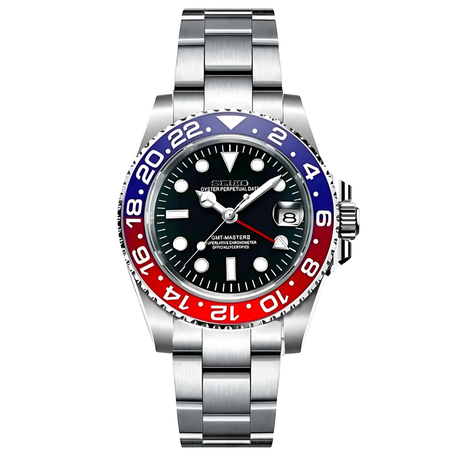 GMT Master Pepsi - Cadran Noir Lunette Bleu Rouge