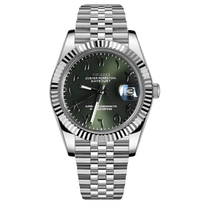Datejust Acier - Cadran Vert Olive Index Arabes