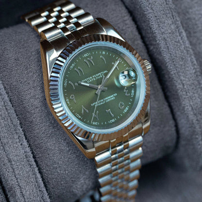 Datejust Acier - Cadran Vert Olive Index Arabes