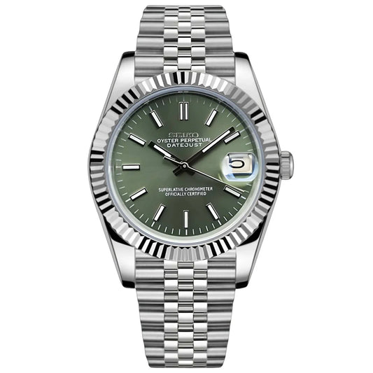 Datejust Acier - Cadran Vert Kaki Dégradé