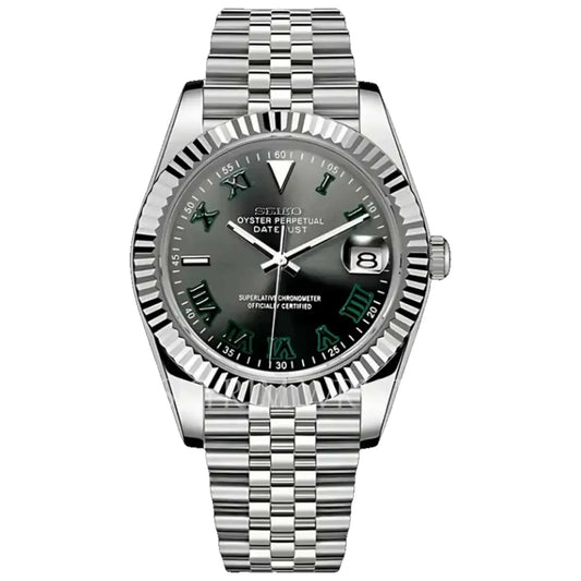 Datejust Acier - Cadran Wimbledon Vert Index Romains