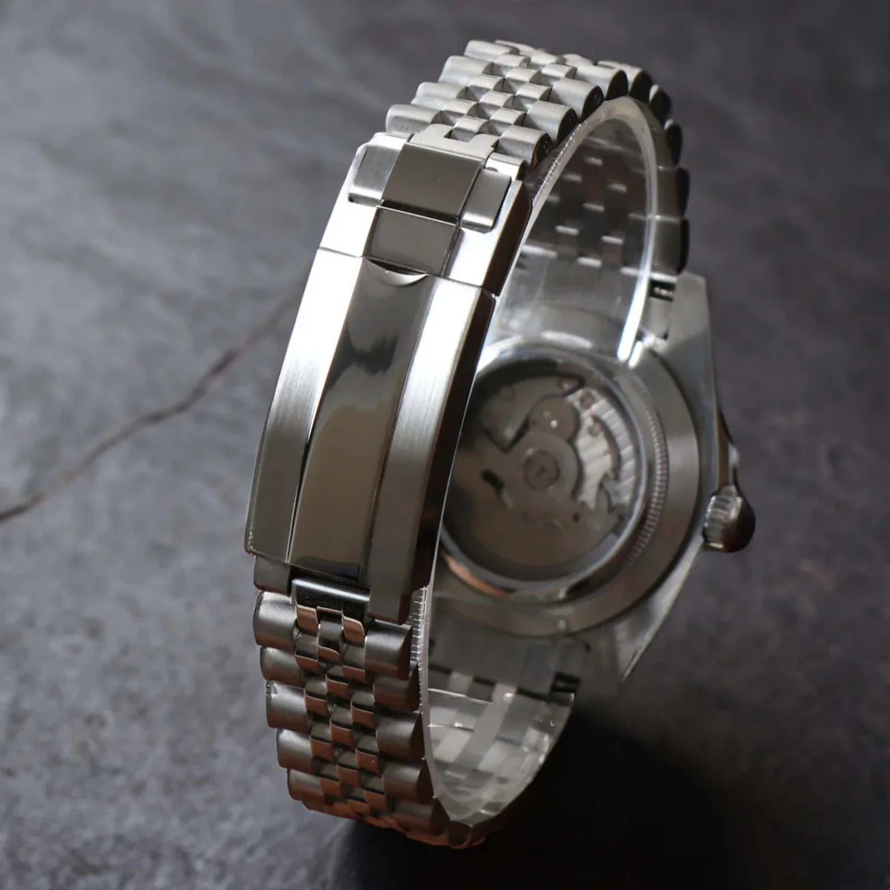 Seiko Mod Day-Date Acier - Cadran Bleu Glacier