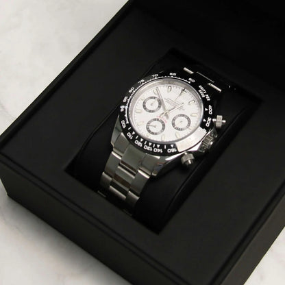 Seiko Mod Daytona Acier - Cadran Panda Chronographe