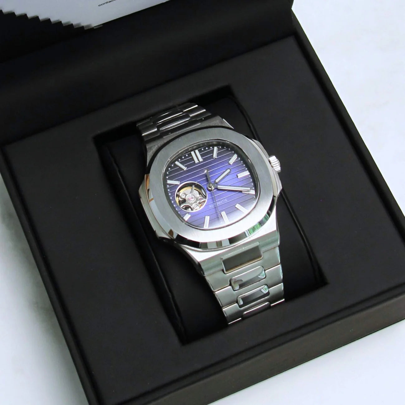 Nautilus Horizon - Cadran Bleu Cœur Ouvert