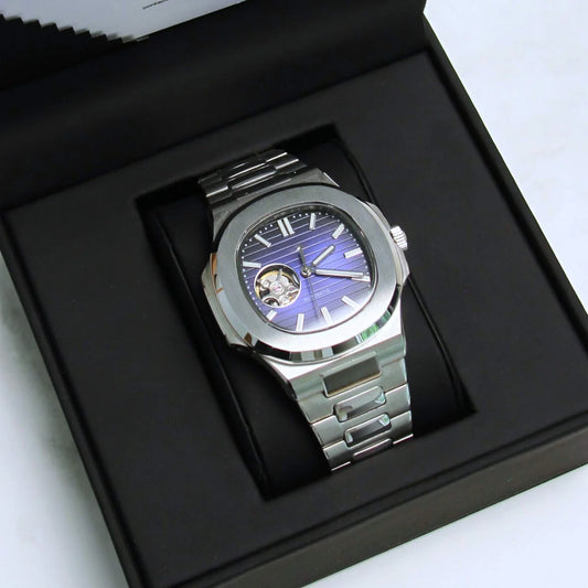 Nautilus Horizon - Cadran Bleu Cœur Ouvert