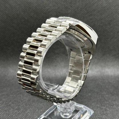 Seiko Mod Day-Date Acier - Cadran Bleu Glacier